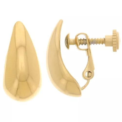 Clip a goccia con vite 18x8,5 mm - Acciaio inossidabile 316L dorato x2
