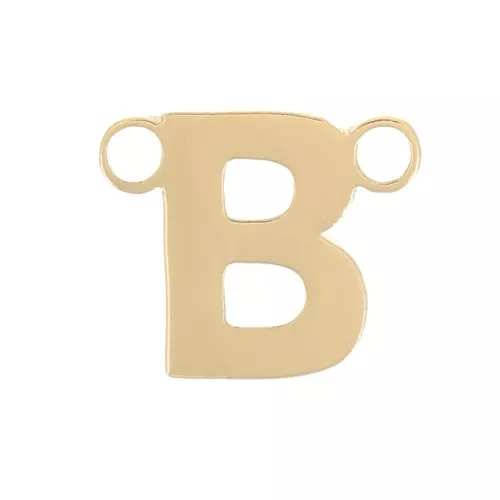 Distanziatore per lettere dell'alfabeto 6x7 mm - B -Acciaio inox 316L dorato x1