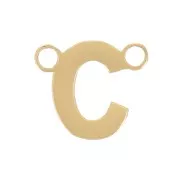 Distanziatore per lettere dell'alfabeto 6x7 mm - C - Acciaio inox 316L dorato x1