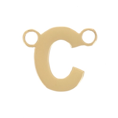 Distanziatore per lettere dell'alfabeto 6x7 mm - C - Acciaio inox 316L dorato x1