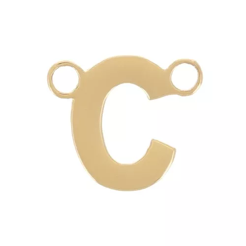 Distanziatore per lettere dell'alfabeto 6x7 mm - C - Acciaio inox 316L dorato x1