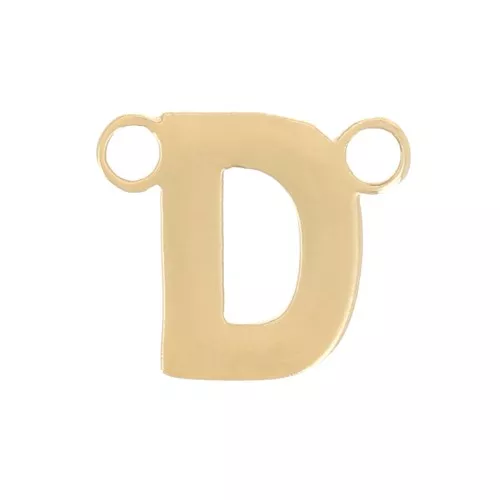 Distanziatore per lettere dell'alfabeto 6x7 mm - D - Acciaio inox 316L dorato x1