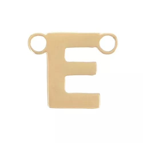 Divisore per lettere dell'alfabeto 6x7 mm - E - Acciaio inox 316L dorato x1