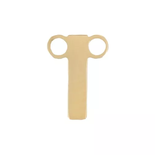 Distanziatore per lettere dell'alfabeto 6x4 mm - I - Acciaio inox 316L dorato x1