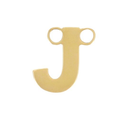 Distanziatore per lettere dell'alfabeto 6x5 mm - J - Acciaio inox 316L dorato x1
