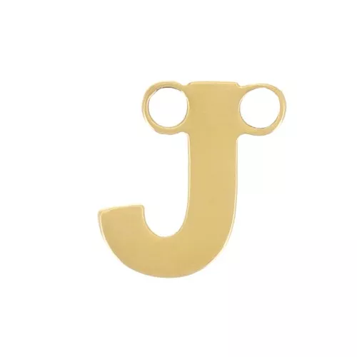 Distanziatore per lettere dell'alfabeto 6x5 mm - J - Acciaio inox 316L dorato x1