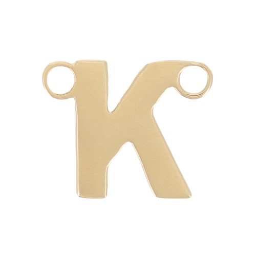 Distanziatore per lettere dell'alfabeto 6x7 mm - K - Acciaio inox 316L dorato x1