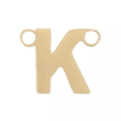 Distanziatore per lettere dell'alfabeto 6x7 mm - K - Acciaio inox 316L dorato x1