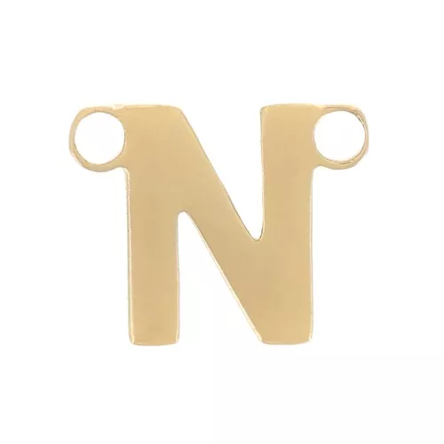 Distanziatore per lettere dell'alfabeto 6x7 mm - N - Acciaio inossidabile 304 Dorato x1