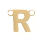 Distanziatore per lettere dell'alfabeto 6x7 mm - R - Acciaio inox 316L dorato x1