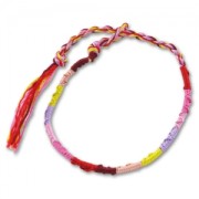 Bracciale treccia indiana 3,5 mm Rosa/Viola x1|raw }}