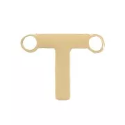 Distanziatore per lettere dell'alfabeto 6x7 mm - T - Acciaio inox 316L dorato x1