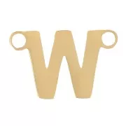 Distanziatore per lettere dell'alfabeto 6x9 mm - W - Acciaio inox 316L dorato x1