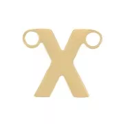 Distanziatore per lettere dell'alfabeto 6x7 mm - X - Acciaio inox 316L dorato x1