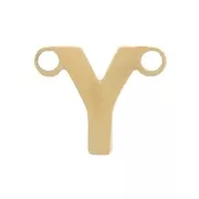 Distanziatore per lettere dell'alfabeto 6x7 mm - Y - Acciaio inox 316L dorato x1