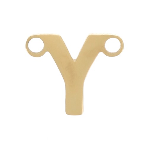 Distanziatore per lettere dell'alfabeto 6x7 mm - Y - Acciaio inox 316L dorato x1