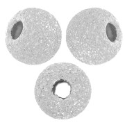Perline diamantate rotonde 3 mm - con foro da 1,1 mm - Argento 925 x20