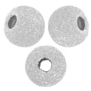 Perline diamantate rotonde 3 mm - con foro da 1,1 mm - Argento 925 x20