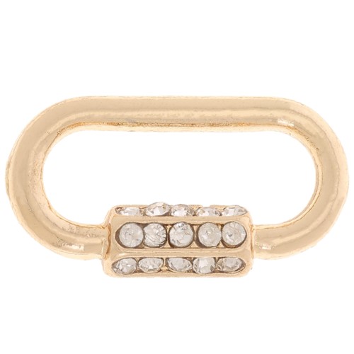 Distanziatore ovale 18x9,5 mm con ossidi di zirconio -doratox1