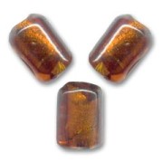 Cilindri Foglia Argento mm. 11x8 Dark Topaz x4|raw }}