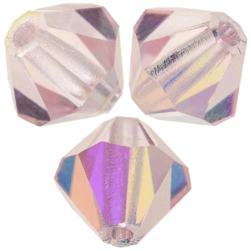 Biconi Preciosa 5 mm - MC Bead Rondell - Light Rose AB x12