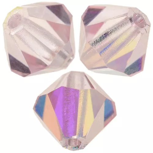 Biconi Preciosa 5 mm - MC Bead Rondell - Light Rose AB x12