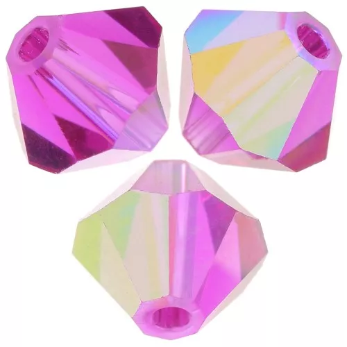 Biconi Preciosa 5 mm - MC Bead Rondell - Fuchsia AB x12