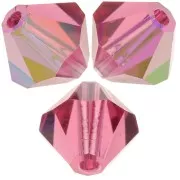 Biconi Preciosa 5 mm - MC Bead Rondell - Indian Pink AB x12