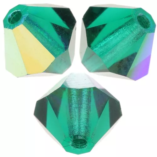 Biconi Preciosa 6 mm - MC Bead Rondell - Emerald AB x12