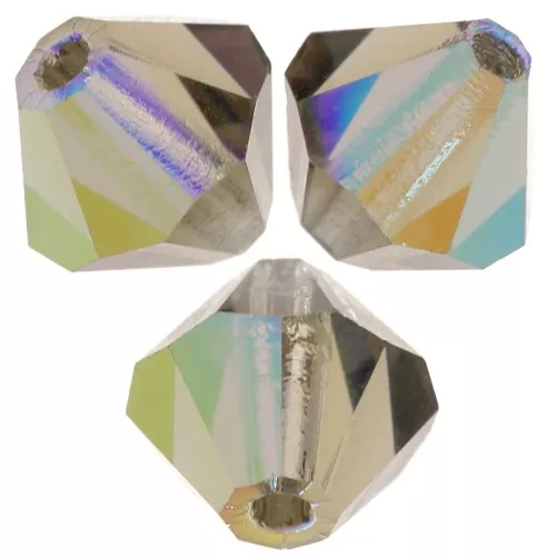 Biconi Preciosa 6 mm - MC Bead Rondell - Black Diamond AB x12