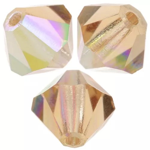 Biconi Preciosa 6 mm - MC Bead Rondell - Light Colorado Topaz AB x12