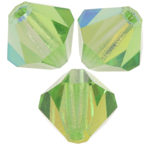 Biconi Preciosa 6 mm - MC Bead Rondell - Peridot AB x12