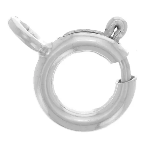 Chiusura a molla da 8 mm con anello aperto in argento 925 x1