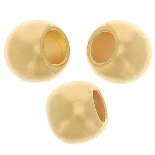 Tonde schiacciate mm. 5x4 Dorato con oro fino x20