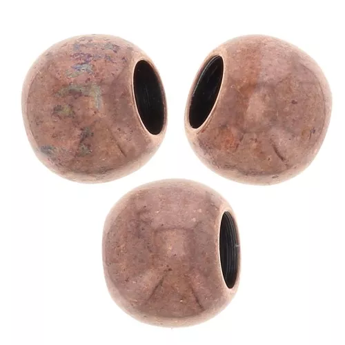 Tonde schiacciate mm. 5x4 rame antico x20
