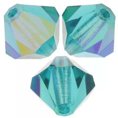Biconi Preciosa 6 mm - MC Bead Rondell - Blue Zircon AB x12
