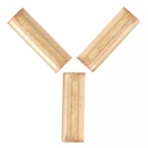 Tubi dritti 6x1,9 mm - Dorati con oro fino x10
