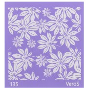 Silk Screen VeroS per pasta polimerica 90x90 mm - Aralia leaf pattern n°135 x1|raw }}