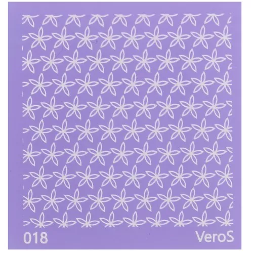 Silk Screen VeroS per pasta polimerica 90x90 mm - motivo Island flowers n°018 x1
