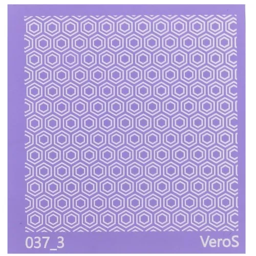 Silk Screen VeroS per pasta polimerica 90x90 mm - Motivo alveare n°037_3 x1