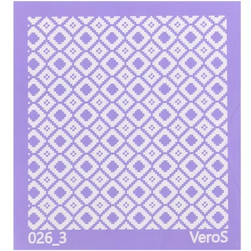 Silk Screen VeroS per pasta polimerica 90x90 mm - Motivo grafico n°026_3 x1