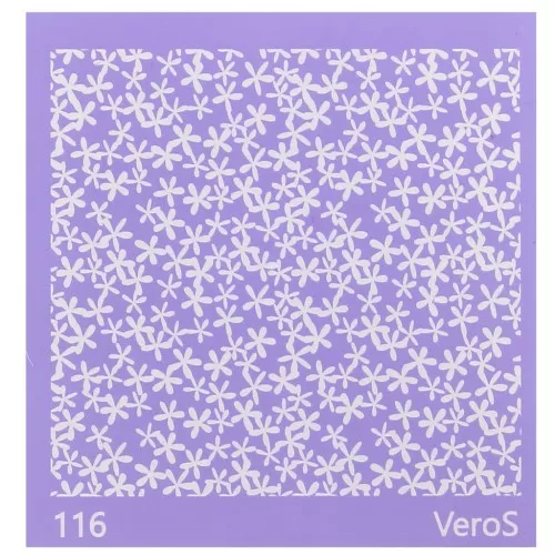 Silk Screen VeroS per pasta polimerica 90x90 mm - Disegno di fiorellini n°116 x1