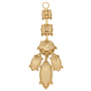 Pendenti castone 39x18 mm per cabochon 1088 e 4228 - Dorato x1
