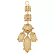 Pendenti castone 39x18 mm per cabochon 1088 e 4228 - Dorato x1