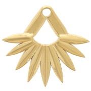 Ciondolo etnico mezzo sole 16x17 mm - Acciaio inossidabile dorato 304L x1|raw }}