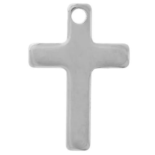 Ciondoli a croce 16x11 mm - Acciaio inox 304L x4