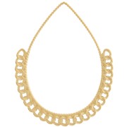 Pendenti goccia con catena 38x30,5 mm - Acciaio inossidabile 304L dorato x2