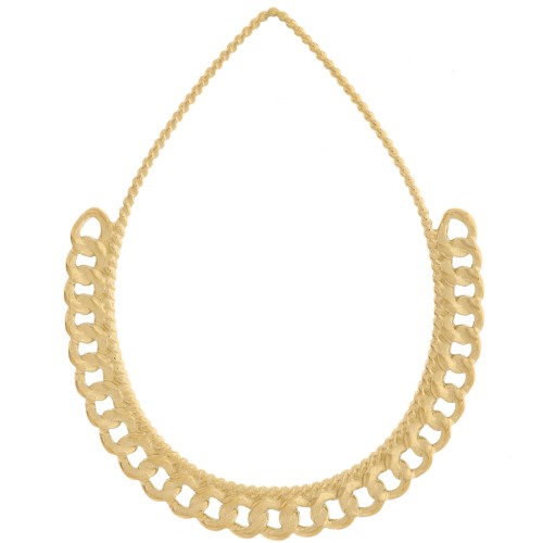 Pendenti goccia con catena 38x30,5 mm - Acciaio inossidabile 304L dorato x2