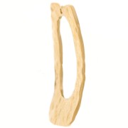 Pendenti rettangolari curvi e martellati 25x22 mm - Acciaio inox 316L dorato x2