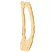 Pendenti rettangolari curvi e martellati 25x22 mm - Acciaio inox 316L dorato x2